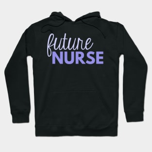 Purple Future Nurse with Thin Script Hoodie